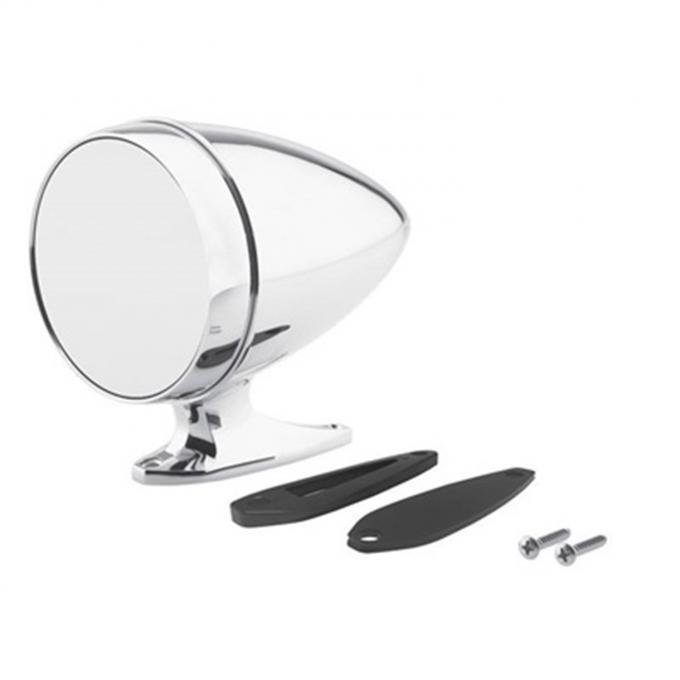 Scott Drake 1964-1968 Ford Mustang Chrome Bullet Mirror with Short Base and Standard Glass C5RZ-17696-AS