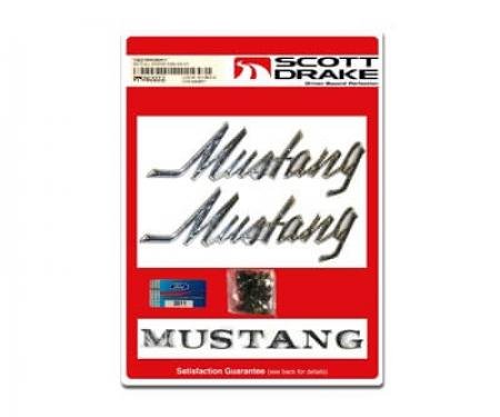 Scott Drake 1969-1972 Ford Mustang 69-72 Emblem Kit, Pin On, Mustang C9ZZ-6540282KIT