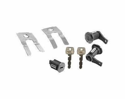 Scott Drake 1965-1966 Ford Mustang Door Lock and Ignition Cylinder Set C5DZ-6222050-B