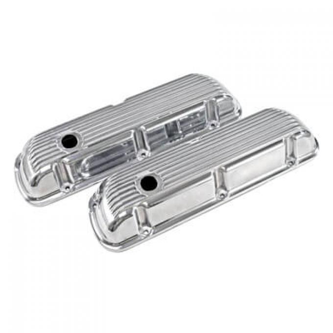 Scott Drake 1964-1973 Ford Mustang Cal Custom Aluminum-Finned Valve Covers C5ZZ-6A582-AF