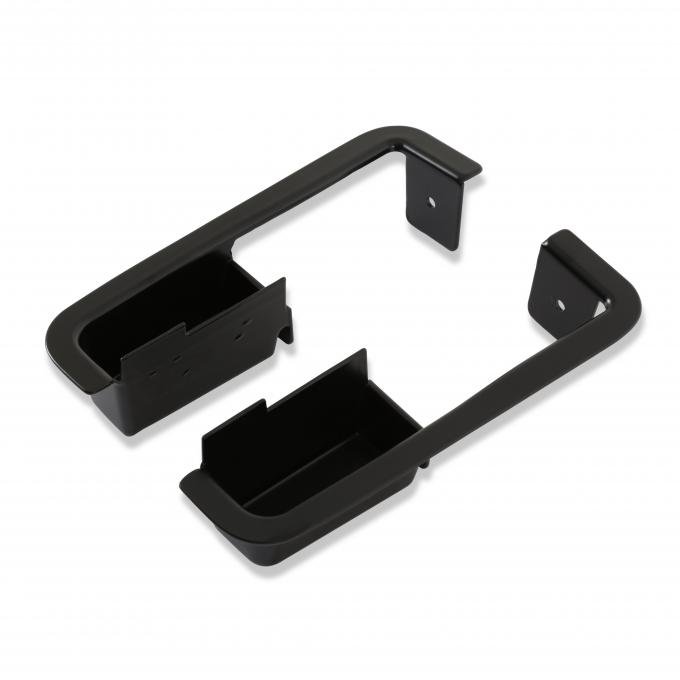 Scott Drake 1970 Ford Mustang Deluxe Metal Door Cups (Black, Pair) D0ZZ-6524046-7B