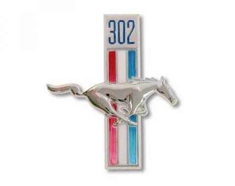 Scott Drake 1968 Ford Mustang Fender Emblem Running Horse , 302 Pin-on Passenegr Side C8ZZ-16228-A