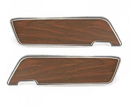 Scott Drake 1969-1970 Ford Mustang Deluxe Door Panel with Walnut Inserts C9ZZ-6523942-3W