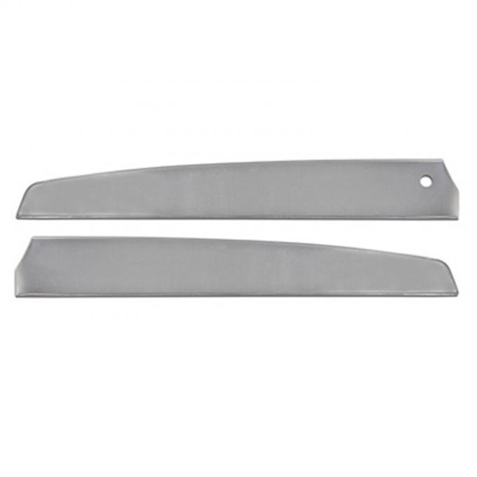 Scott Drake 1967 Ford Mustang Deluxe Door Panel Inserts Brushed Aluminum C7ZZ-65237A22-3