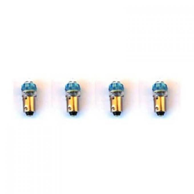 Scott Drake 1964-1968 Ford Mustang Instrument Panel LED Replacement Bulbs, Blue 1895, Set of 4 SD-1895-BL