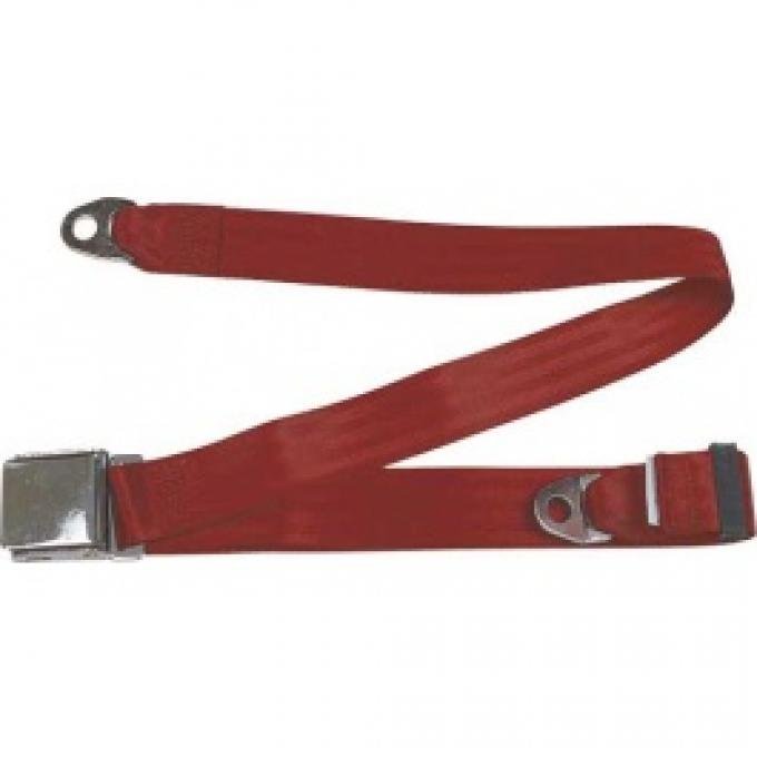 Seatbelt Solutions 1949-1979 Ford | Mercury Lap Belt, 74" with Chrome Lift Latch 1800742007 | Red