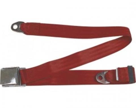 Seatbelt Solutions 1949-1979 Ford | Mercury Lap Belt, 74" with Chrome Lift Latch 1800742007 | Red