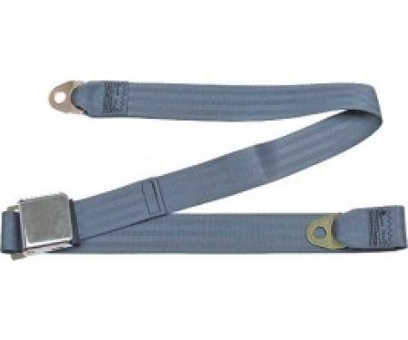 Seatbelt Solutions Ford/Mercury, Rear Universal Lap Belt, 60" with Chrome Lift Latch 1800604002 | Blue