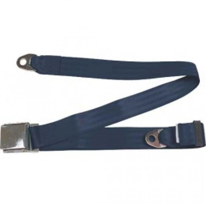 Seatbelt Solutions 1949-1979 Ford | Mercury Lap Belt, 74" with Chrome Lift Latch 1800744004 | Dark Blue