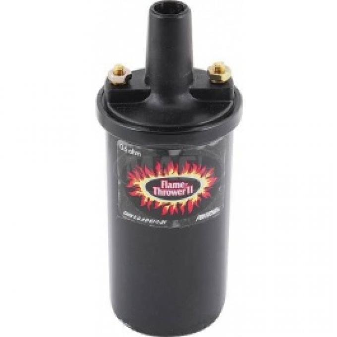 Flame Thrower Coil, For 6-Volt Systems, .6 OHMS Resistance, Black, 1955