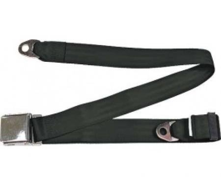 Seatbelt Solutions 1949-1979 Ford | Mercury Lap Belt, 74" with Chrome Lift Latch 1800741000 | Black