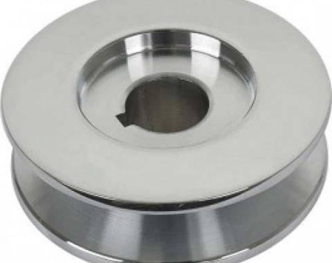 PowerGen Replacement Pulley, For 1/2 Belt, Chrome, 1955-57