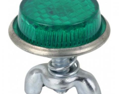 License Plate Bolts & Wing Nuts, Green Reflector, 1955-79