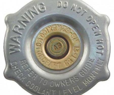 Ford Thunderbird Radiator Cap, 13 LB., Plain Finish, Motorcraft Replacement Type, 1958-66