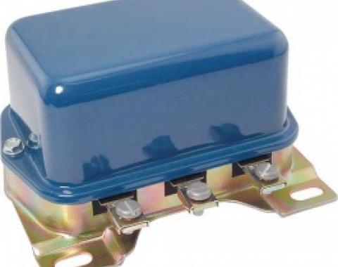 Ford Thunderbird Voltage Regulator, 12 Volt, 25 Or 30 Amp, Blue Cover, 1956-57