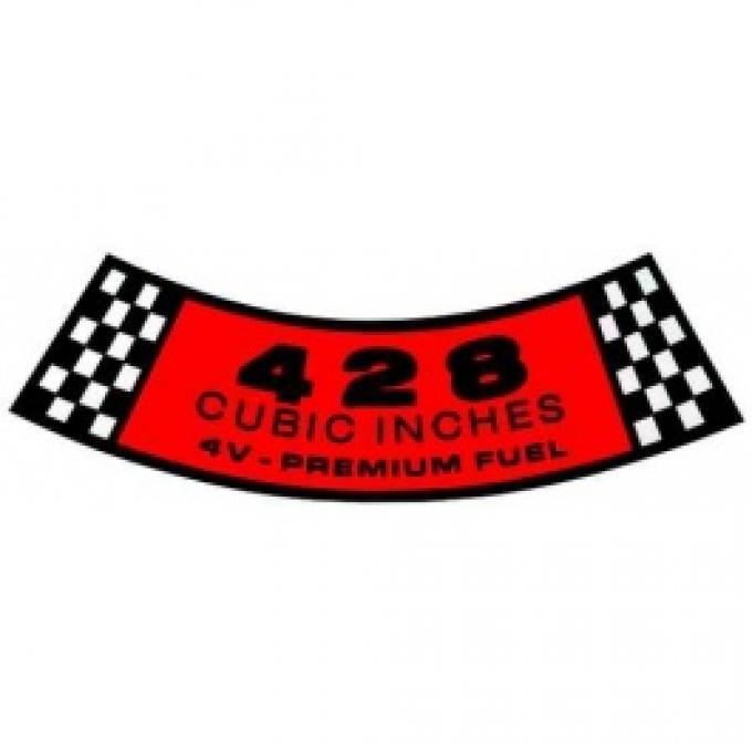 Air Cleaner Decal - 428 4V-Premium Fuel