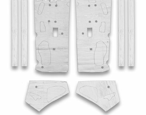 Flatline Barriers 1971-73 Ford Mustang Coupe Door Insulation and Sound Deadener Kit TABZ6014