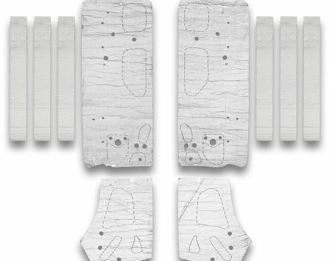 Flatline Barriers 1969-70 Ford Mustang Coupe Door Insulation and Sound Dampening Kit TABZ6009