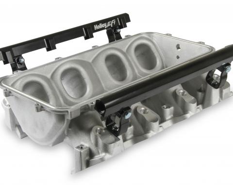 Holley EFI Holley Lo-Ram Manifold Base and Fuel Rails Single Fuel Injector GM LS3/L92 300-670