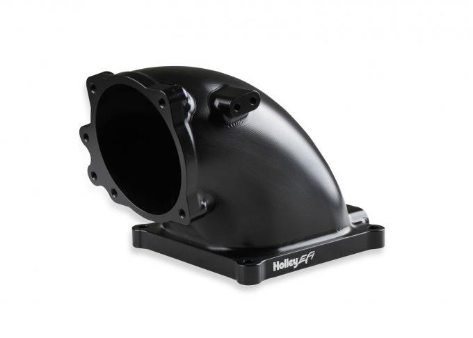 Holley EFI Billet 4500 EFI Throttle Body Intake Elbow-Ford 5.0 to 4500-Black Finish 300-254BK