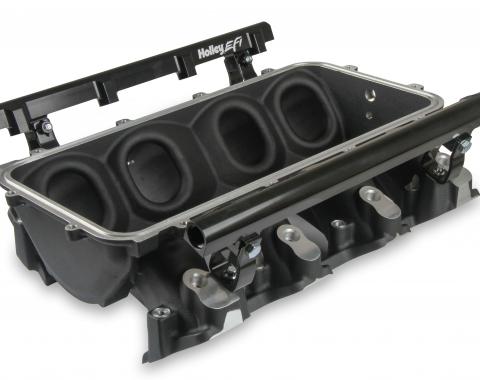 Holley EFI Holley Lo-Ram Manifold Base and Fuel Rails Single Fuel Injector GM LS3/L93 300-670BK