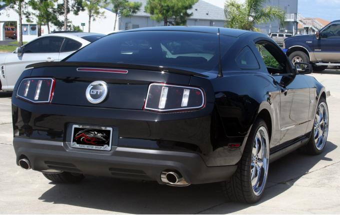 American Car Craft 2010-2012 Ford Mustang Taillight Trim Blackout w/Polished Trim Rings 2pc 272013