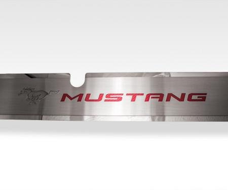 2015-2017 Mustang GT/EcoBoost - Radiator Cover Vanity Plate 'Pony & MUSTANG' - Brushed, Choose Color 273070