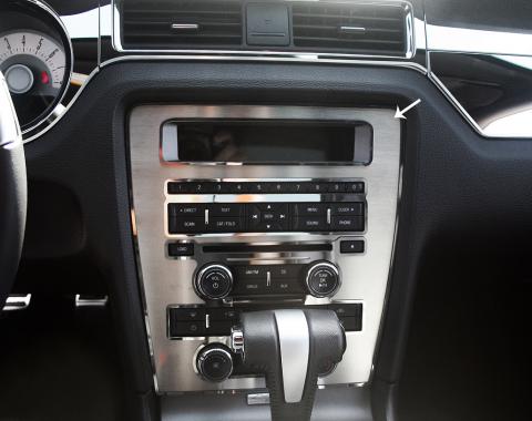 American Car Craft 2010-2014 Ford Mustang Center Dash/Radio/AC Trim Satin/Polished Ring 271021