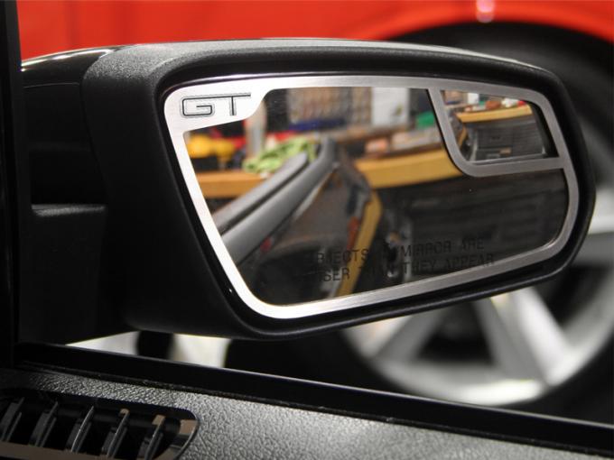American Car Craft 2011-2012 Ford Mustang Mirror Trim Satin "GT" Side View 2 pc 272018