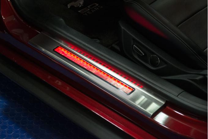 2015-2020 Mustang - Illuminated Door Sills 2Pc - Stainless Steel, Choose LED Color 271037