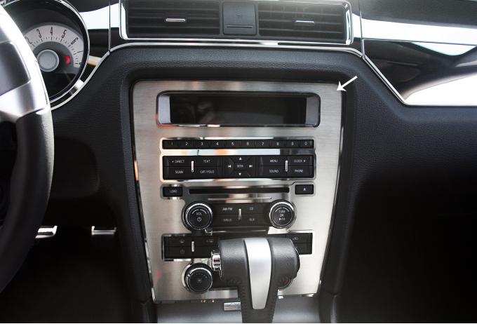 American Car Craft 2010-2014 Ford Mustang Center Dash/Radio/AC Trim Satin/Polished Ring 271021