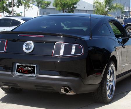 American Car Craft 2010-2012 Ford Mustang Taillight Trim Blackout w/Polished Trim Rings 2pc 272013