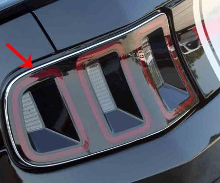 American Car Craft 2010-2013 Ford Mustang Taillight Trim Chrome Vinyl 2pc 272024