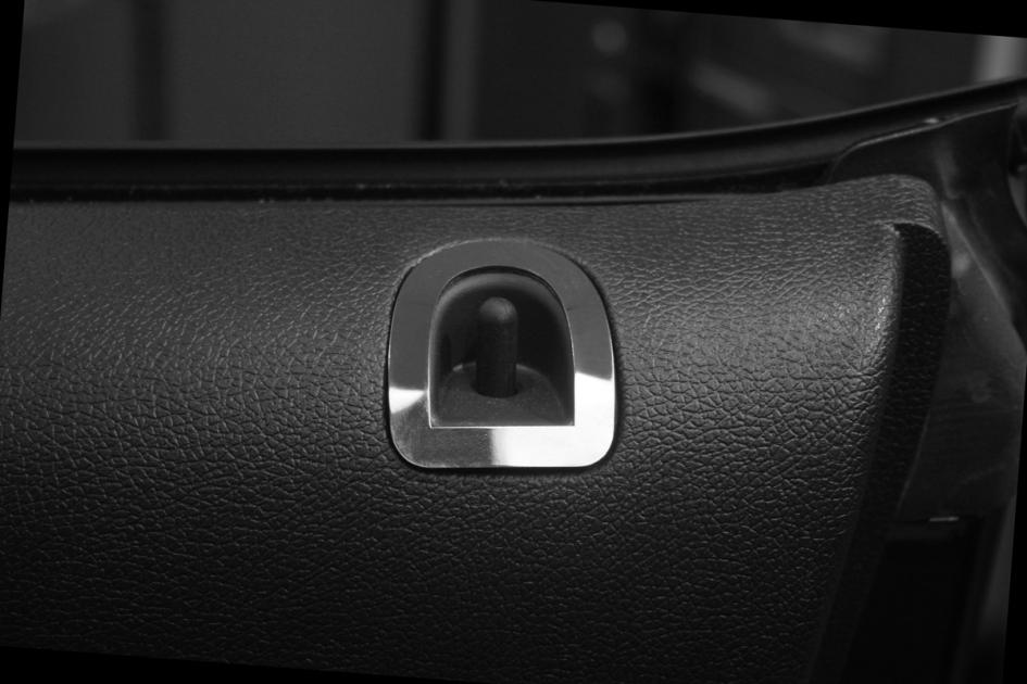 Mustang Door Lock Knob Billet Polished With Chrome Lock Knob Bezel Kit 2005-2014