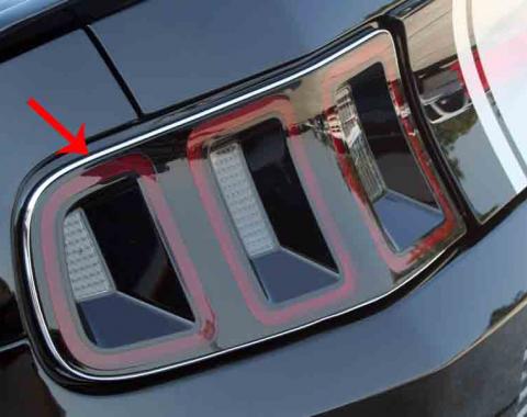 American Car Craft 2010-2013 Ford Mustang Taillight Trim Chrome Vinyl 2pc 272024
