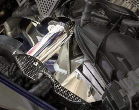 American Car Craft Engine Harness Cover Polished with Perforated Trim 153065