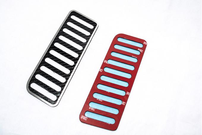 American Car Craft 2015-2020 Ford Mustang Dead Pedal Real Carbon Fiber w/ Polished Trim 271067