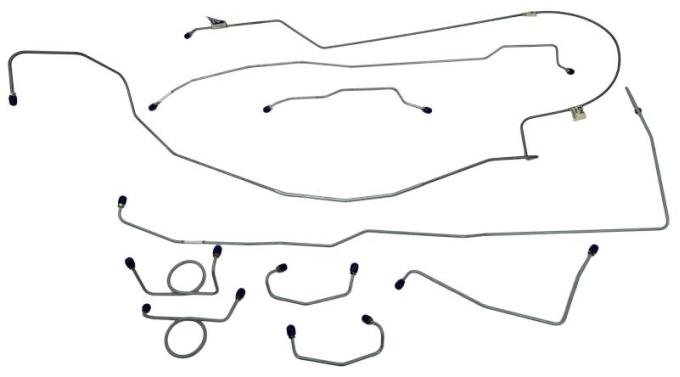 Shafers Classic Reproductions 1965-1966 Ford Mustang Complete Brake Line Set, Stainless Steel MBLK03S