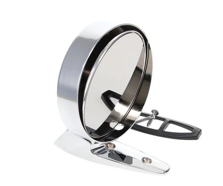 AMD Outside Rear View Mirror Kit, RH Manual Match for LH Remote Chrome, 64-66 Fairlane; 65-66 Galaxie X570-8064-RS