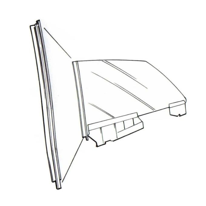 Daniel Carpenter 1969-70 Fastback Door Window Moulding LH D0ZZ-6322221