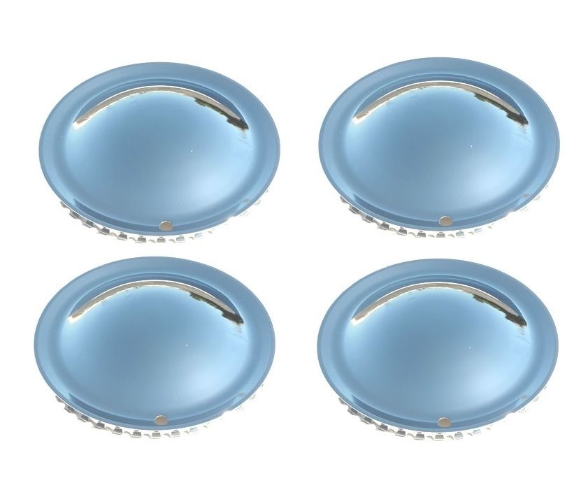 15" Full Moon Chrome Hubcap Set