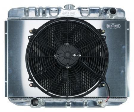 Cold Case Radiators 67-70 Mustang BB 24 Inch Aluminum Performance Radiator And 16 Fan Kit MT FOM588K