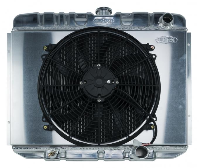 Cold Case Radiators 67-70 Mustang SB 24 Inch Aluminum Performance Radiator And 16 Inch Fan Kit MT FOM587K