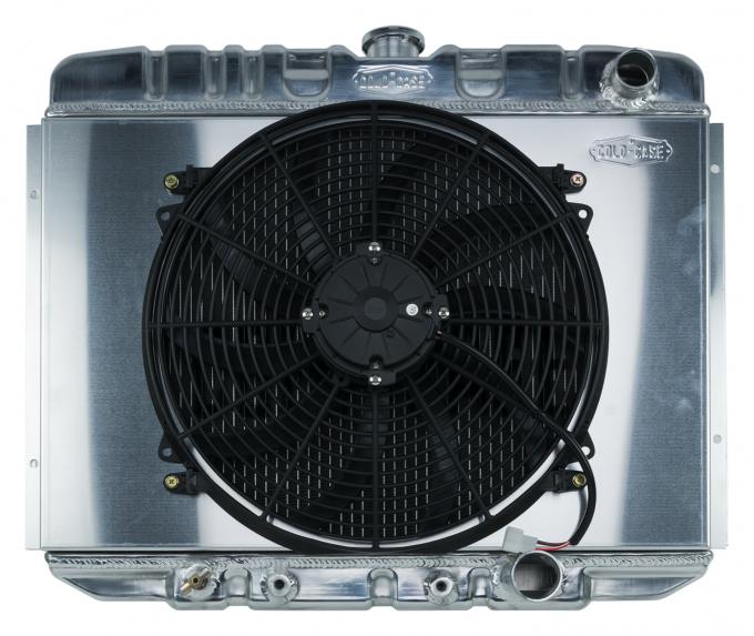 Cold Case Radiators 67-70 Mustang SB 24 Inch Aluminum Performance Radiator And 16 Inch Fan Kit AT FOM587AK