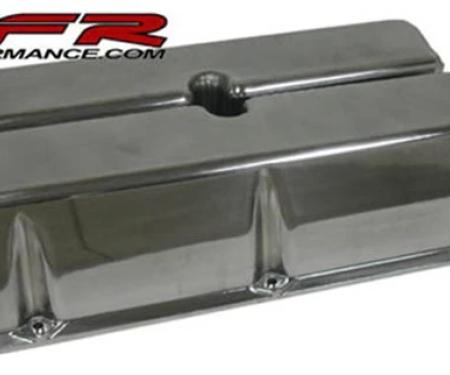 CFR Performance Aluminum Tall Smooth Valve Covers Fit 1962-1985 Ford 289 302 351W 5.0L Small Block V8 - Polished (No Holes) HZ-6728-H-POL