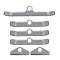 CFR Performance Steel Ford SB 260-351W Valve Cover Hold-Down Tabs-Spreader Bars - Chrome (Set of 6) HZ-9642-C