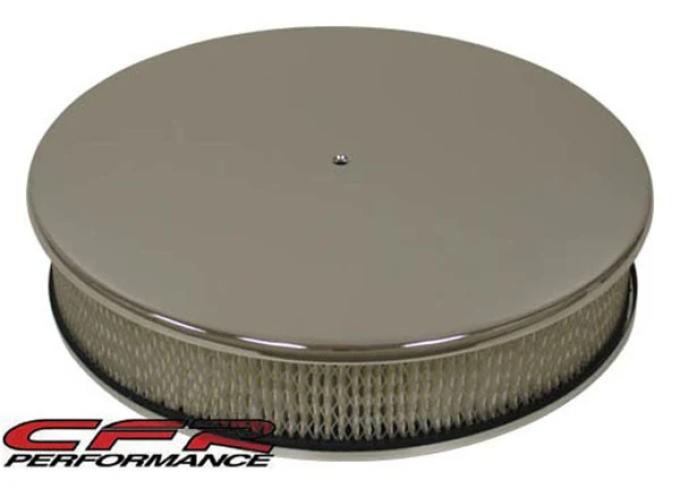 CFR Performance 1937-2027 GM/Ford/Mopar 14" Round Chrome Aluminum Air Cleaner - Smooth HZ-6801-C