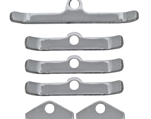 CFR Performance Steel Ford SB 260-351W Valve Cover Hold-Down Tabs-Spreader Bars - Chrome (Set of 6) HZ-9642-C