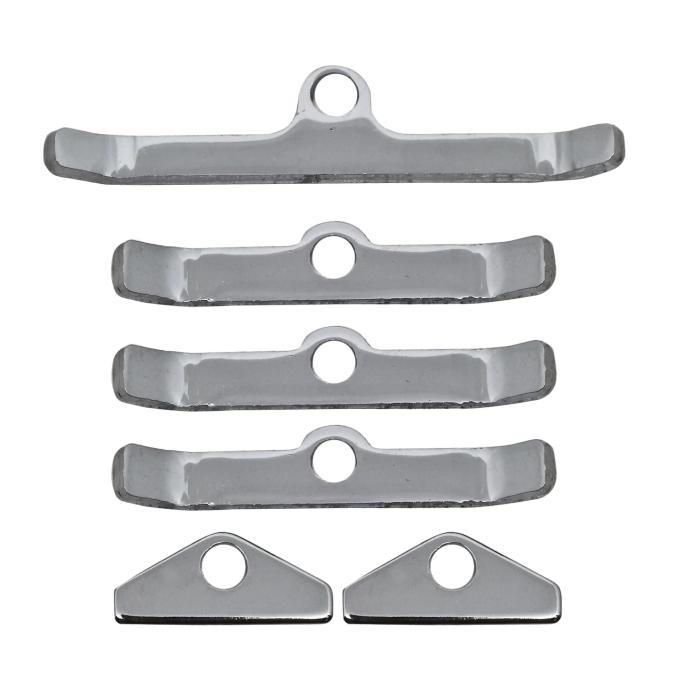 CFR Performance Steel Ford SB 260-351W Valve Cover Hold-Down Tabs-Spreader Bars - Chrome (Set of 6) HZ-9642-C