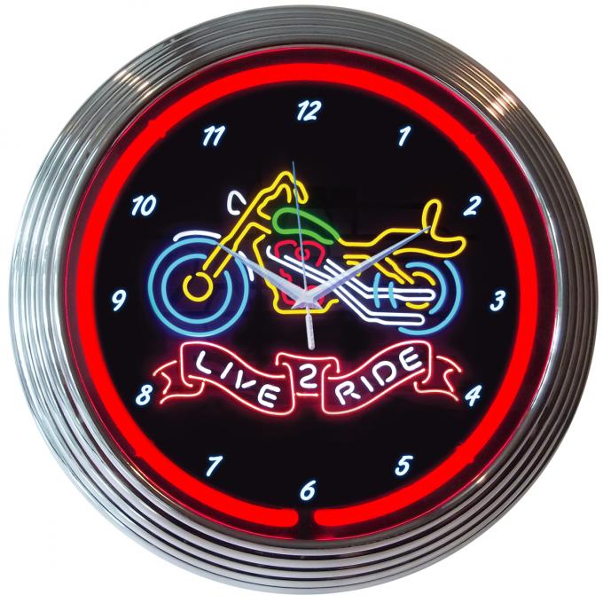 Neonetics Neon Clocks, Live 2 Ride Neon Clock